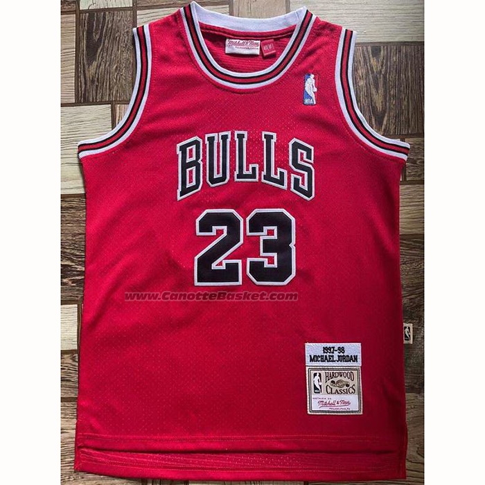 Maglia Bambino Chicago Bulls Michael Jordan NO 23 Mitchell & Ness 1997-98 Rosso